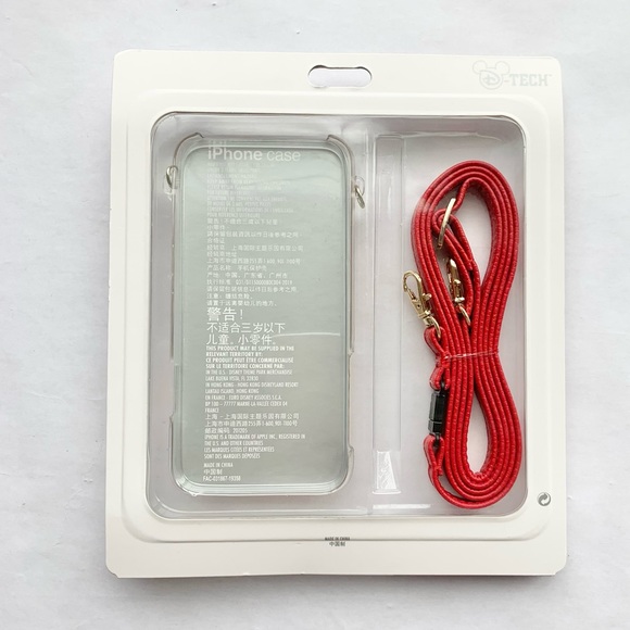 NWT Disney Parks Mickey Popcorn IPhone XS Case Straps Main Street - Picture 2 of 2